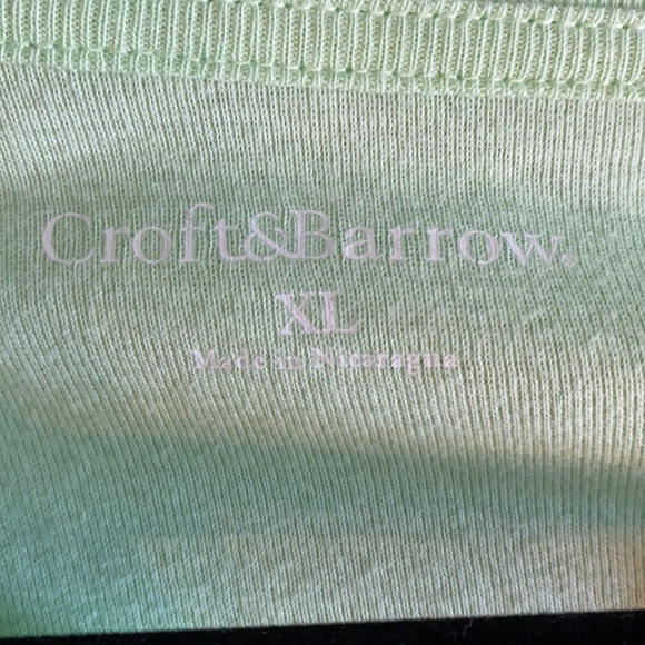 Croft & Barrow green short sleeve Henley size XL - Picture 4 of 6